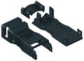 Strain relief housing 4-pole with locking clip black