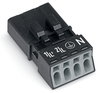 Plug 4-pole Cod. A black