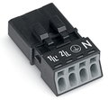 Plug 4-pole Cod. A black