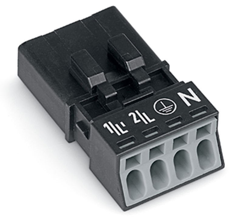 Plug 4-pole Cod. A black