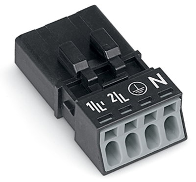 Plug 4-pole Cod. A black