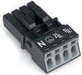 Socket 4-pole Cod. A black