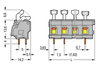 PCB terminal block push-button 2.5 mm² gray