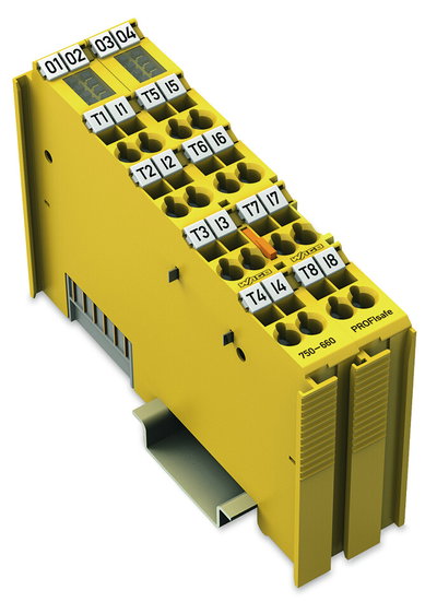 Fail-safe 8-channel digital input 24 VDC PROFIsafe yellow