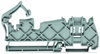 Busbar carrier for busbars Cu 10 mm x 3 mm no contact to DIN rail silver-colored