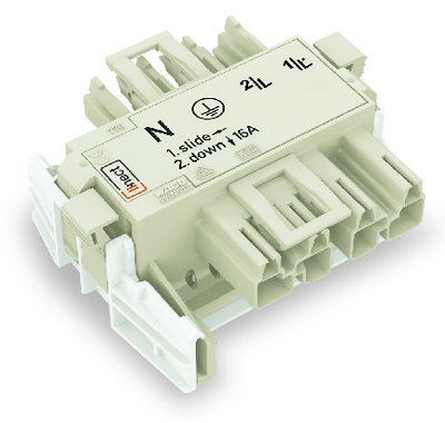 Linect® T-connector 4-pole Cod. A white