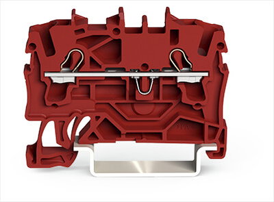 2-conductor through terminal block 2.5 mm² suitable for Ex e II applications red