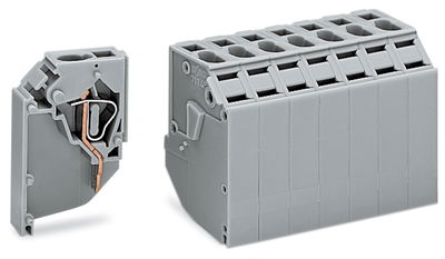 Transformer terminal block 7-pole CAGE CLAMP® connection for conductors gray