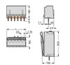 THT female header straight Pin spacing 3.5 mm light gray