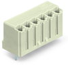 THT female header straight Pin spacing 5 mm light gray