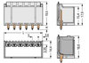 THT male header 1.4 mm Ø solder pin straight light gray