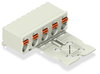 1-conductor THT female connector angled push-button Push-in CAGE CLAMP® light gray