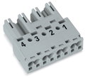 Plug 4-pole Cod. B gray