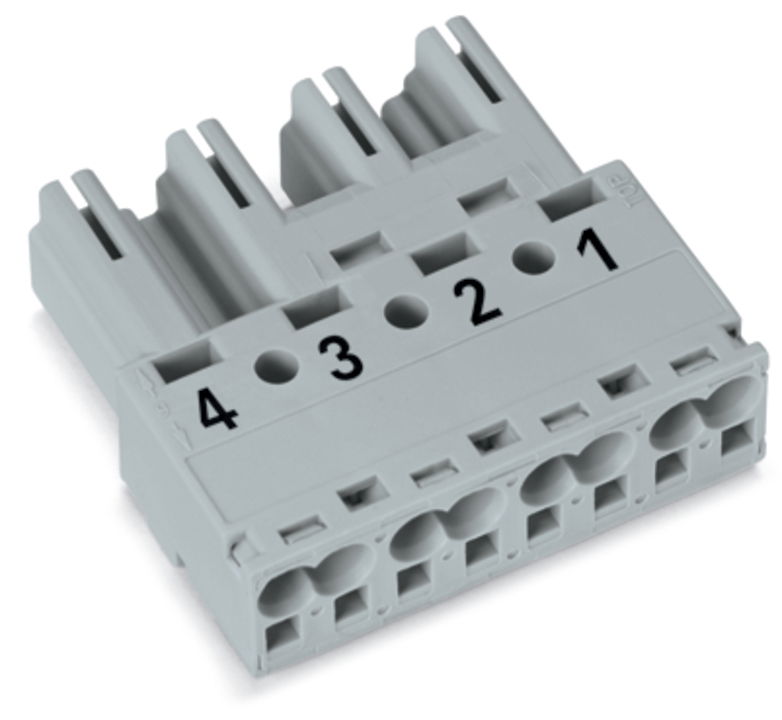 Plug 4-pole Cod. B gray