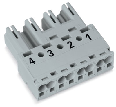 Plug 4-pole Cod. B gray