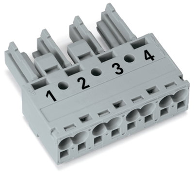 Socket 4-pole Cod. B gray
