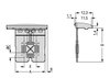 Gripping plate for female and male connectors 1 part light gray