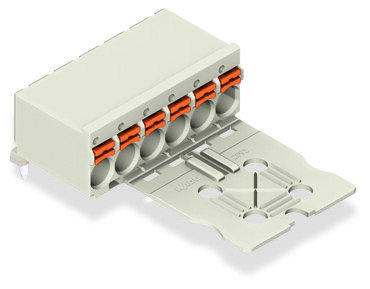 1-conductor THT female connector angled push-button Push-in CAGE CLAMP® light gray