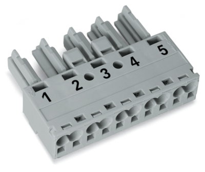 Socket 5-pole Cod. B gray