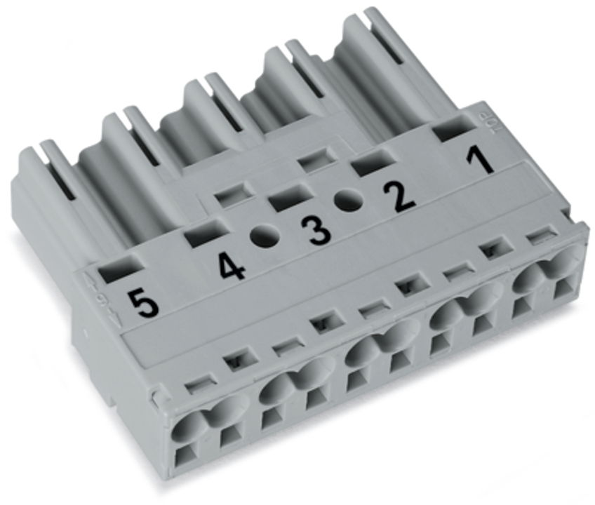 Plug 5-pole Cod. B gray