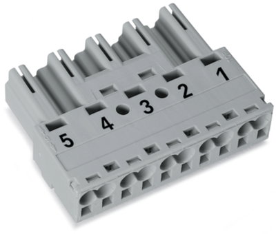 Plug 5-pole Cod. B gray