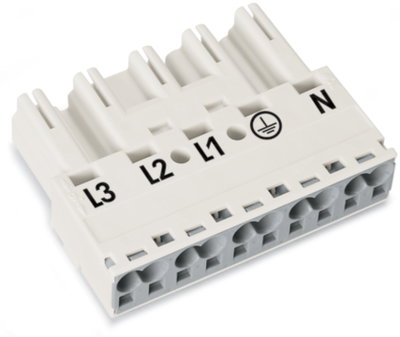 Plug 5-pole Cod. A white