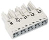 Socket 5-pole Cod. A white