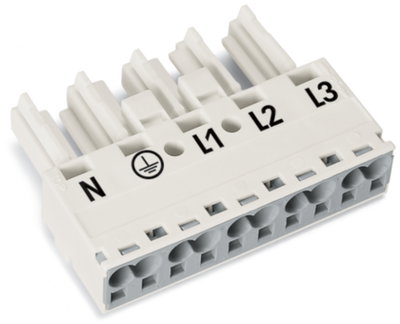 Socket 5-pole Cod. A white