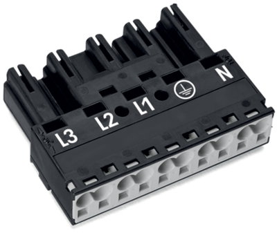Plug 5-pole Cod. A black