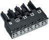 Socket 5-pole Cod. A black