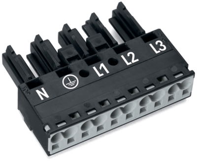 Socket 5-pole Cod. A black