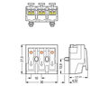 Lighting connector push-button, external without ground contact white