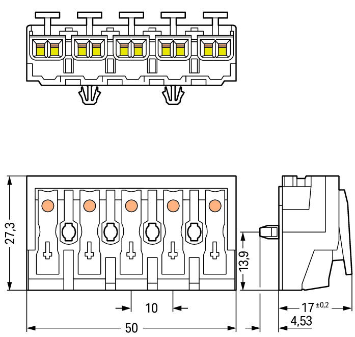 Lighting connector push-button, external without ground contact white – Image 2 of 2