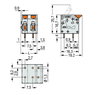 PCB terminal block lever 4 mm² gray