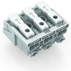 Lighting connector push-button, external without ground contact white