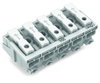 Lighting connector push-button, external without ground contact white