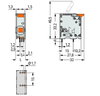 PCB terminal block lever 16 mm² gray