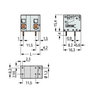 PCB terminal block 4 mm² Pin spacing 11.5 mm gray