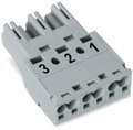 Plug 3-pole Cod. B gray