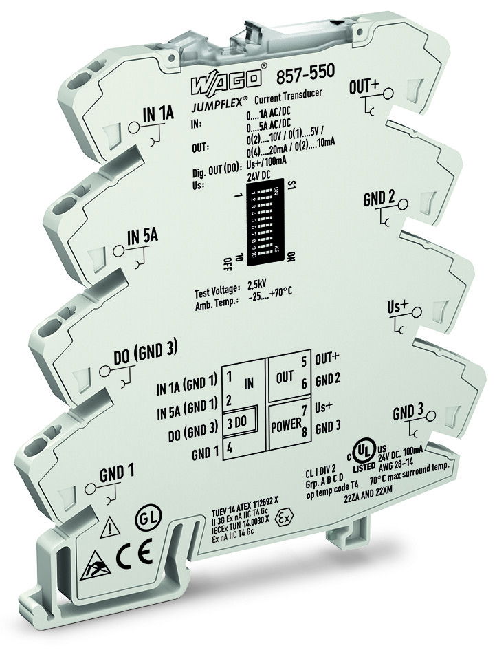 Current signal conditioner Current input signal Current and voltage output signal