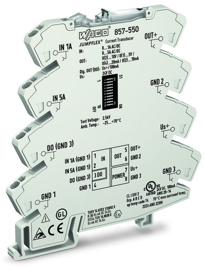 Current signal conditioner Current input signal Current and voltage output signal