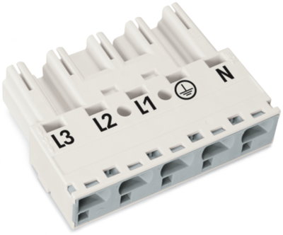 Plug 5-pole Cod. A white