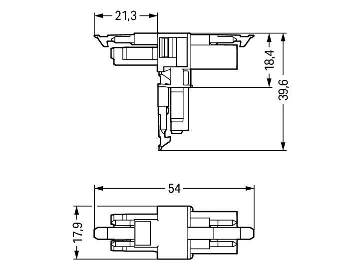 T-distribution connector 3-pole Cod. A black – Image 2 of 2