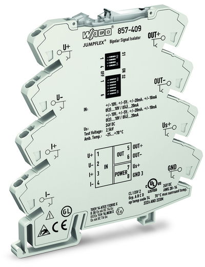 Isolation amplifier Bipolar current and voltage input signal Bipolar current and voltage output signal