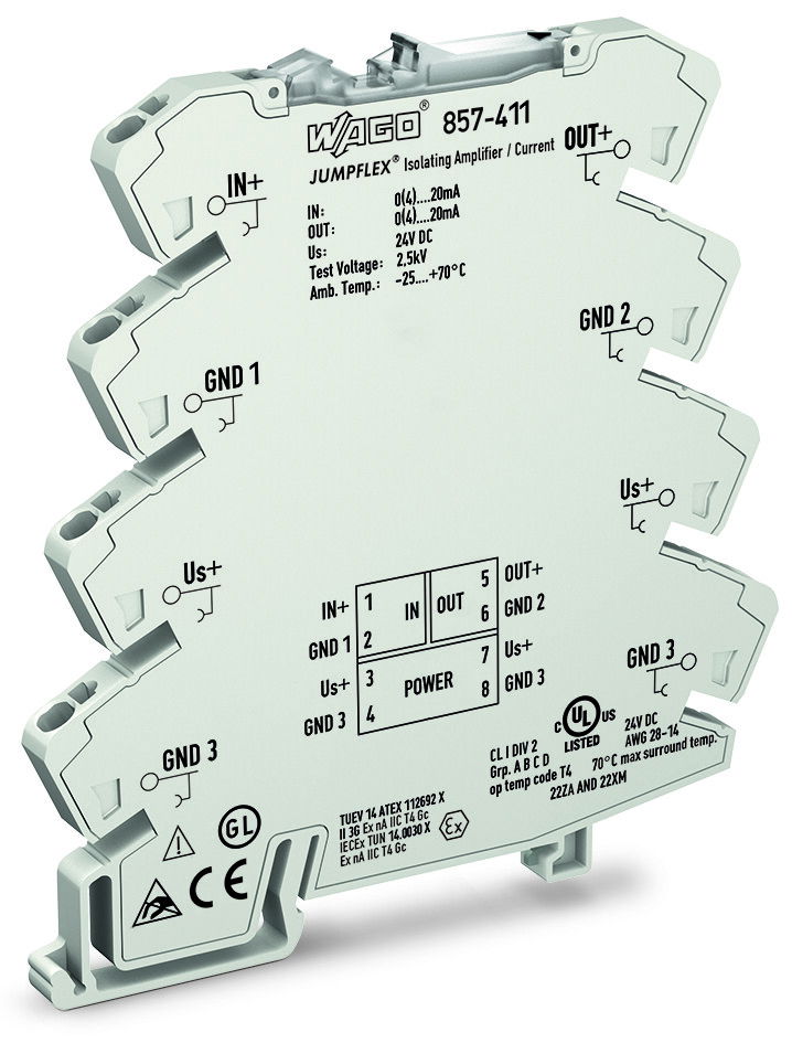 Isolation amplifier Current input signal Current output signal