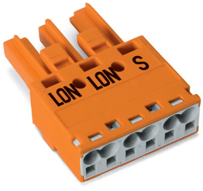 Socket 3-pole Cod. R orange