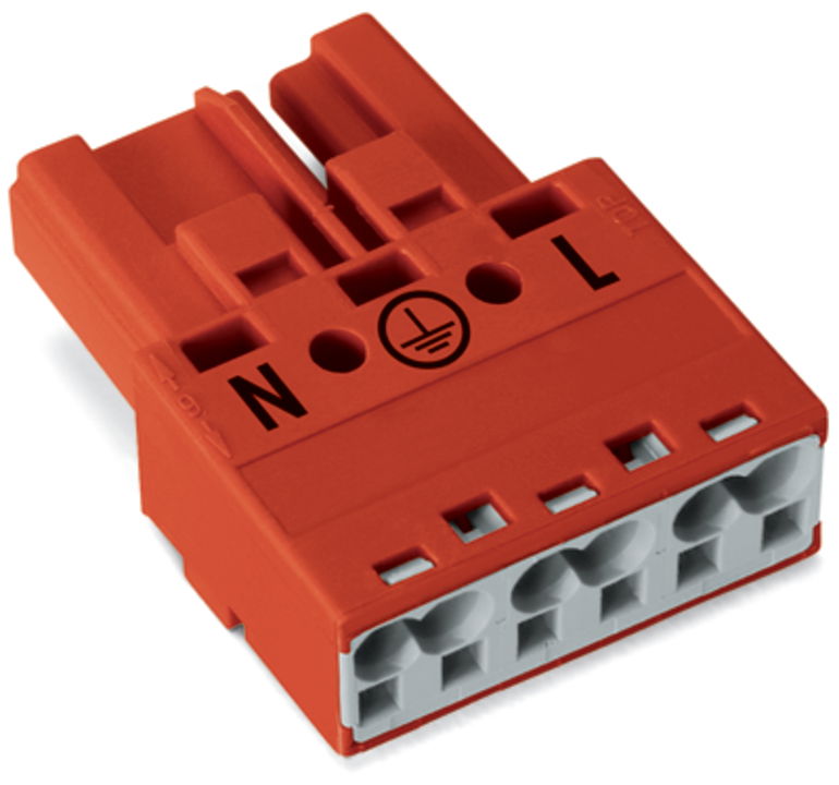 Plug 3-pole Cod. P red