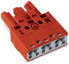Socket 3-pole Cod. P red