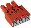 Socket 3-pole Cod. P red
