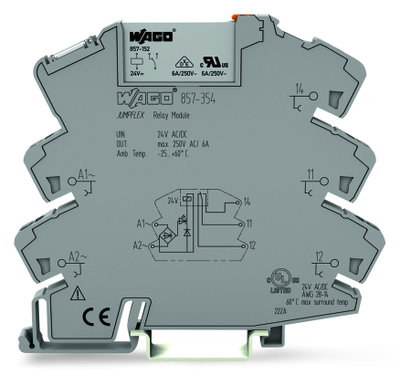 Relay module Nominal input voltage: 24 V AC/DC 1 changeover contact